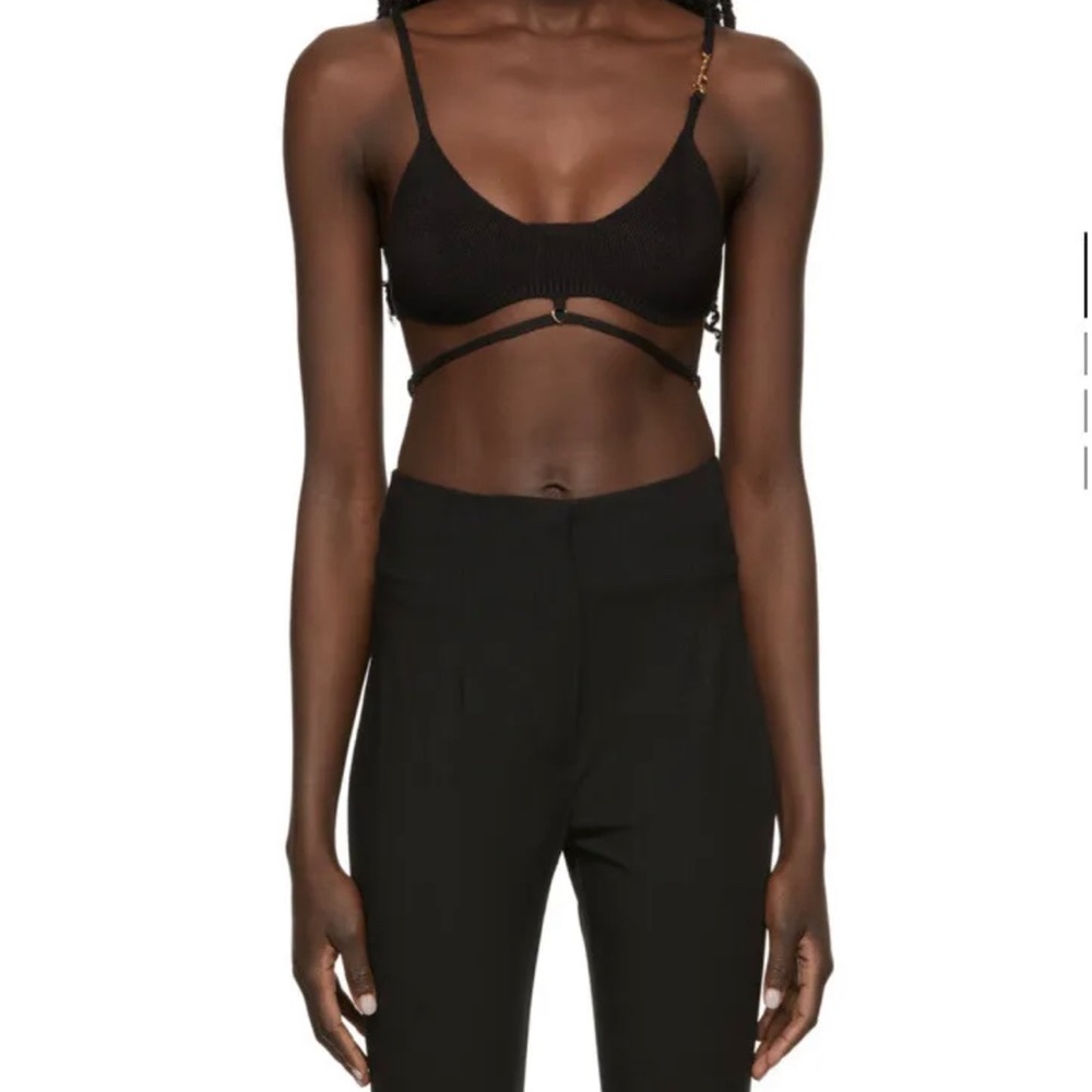 SOLD Jacquemus La Montagne Le Bandeau Sierra Bra Size Large NEW WITH TAGS Black